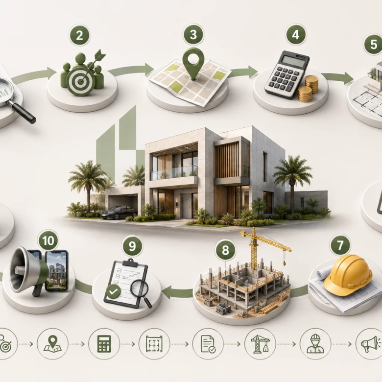 خطوات التطوير العقاري: كيف تتحول الأرض إلى مشروع سكني متكامل؟