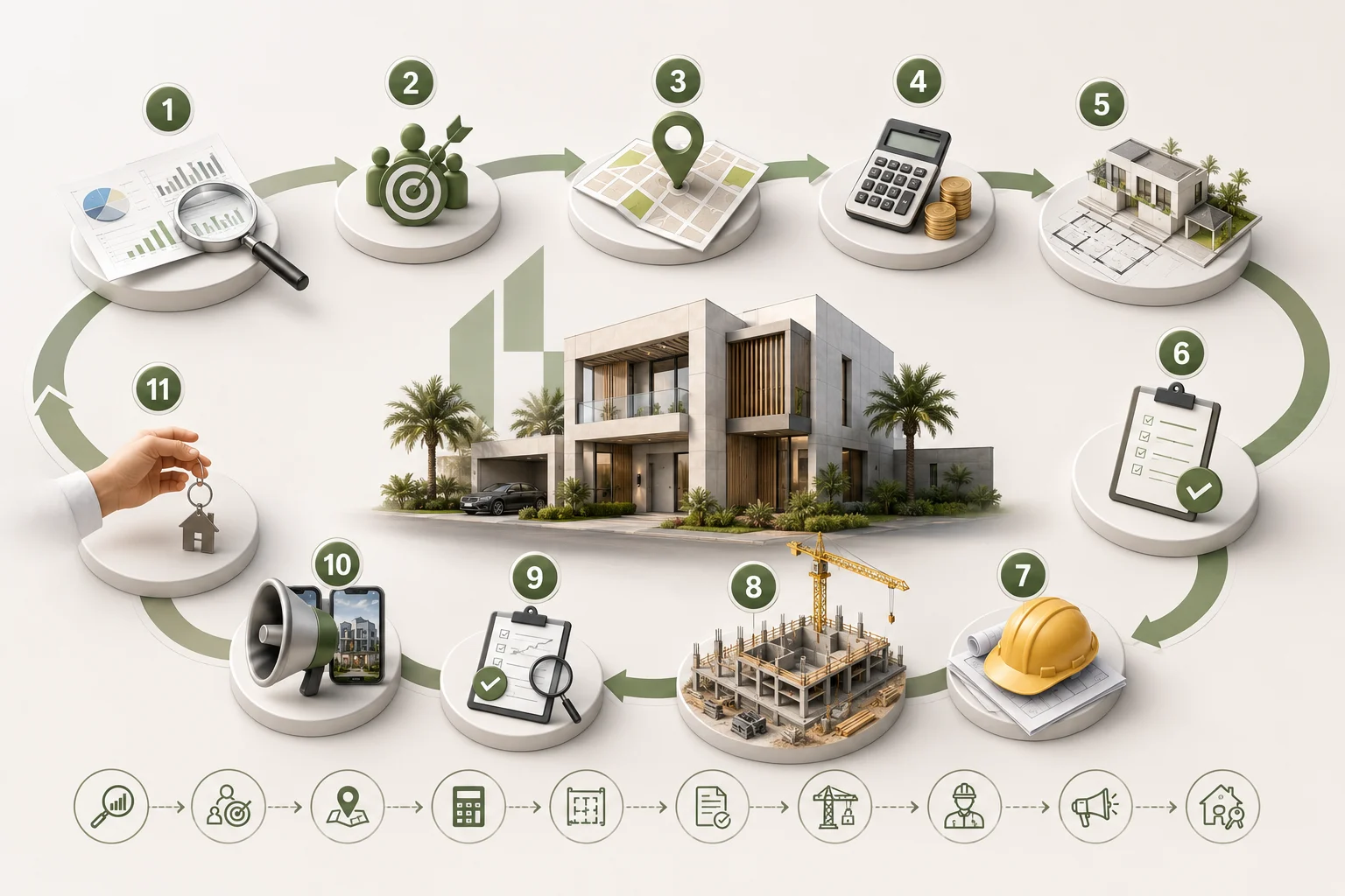 خطوات التطوير العقاري: كيف تتحول الأرض إلى مشروع سكني متكامل؟
